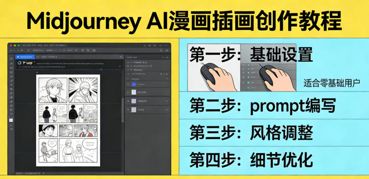 利用Midjourney AI人工智能轻松创作漫画插画教程,零基础创作完整漫画插画插图 利用Midjourney AI人工智能轻松创作漫画插画教程,零基础创作完整漫画插画