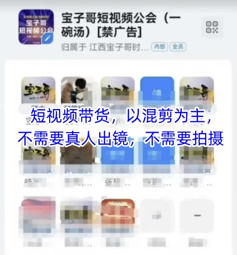 宝子哥头部团队短视频带货，以混剪为主，不需要真人出镜，不需要拍摄【更新26年3月】