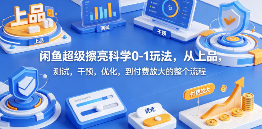 闲鱼超级擦亮科学0-1玩法,从上品,测试,干预,优化,到付费放大的整个流程插图 闲鱼超级擦亮科学0-1玩法,从上品,测试,干预,优化,到付费放大的整个流程