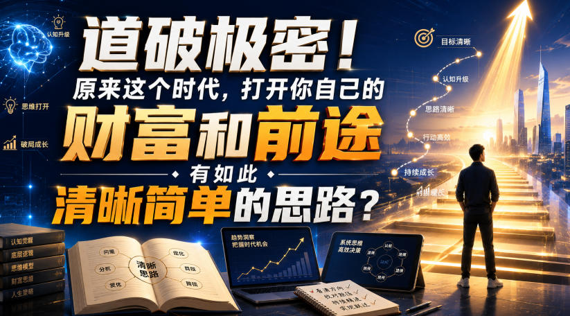 公众号灏泽异谈付费文:道破极密!原来这个时代,打开你自己的财富和前途,有如此清晰简单的思路?!插图 公众号灏泽异谈付费文:道破极密!原来这个时代,打开你自己的财富和前途,有如此清晰简单的思路?!
