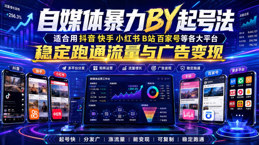 自媒体暴力搬运起号法,适合用抖音快手小红书B站百家号等各大平台,稳定跑通流量与广告变现插图 自媒体暴力搬运起号法,适合用抖音快手小红书B站百家号等各大平台,稳定跑通流量与广告变现