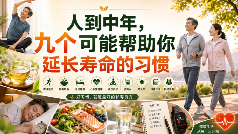付费文章:人到中年,九个可能帮助你延长寿命的习惯插图 付费文章:人到中年,九个可能帮助你延长寿命的习惯
